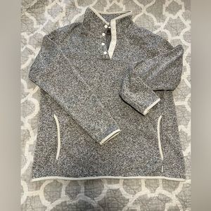 Gray fleece sweater jacket, size large